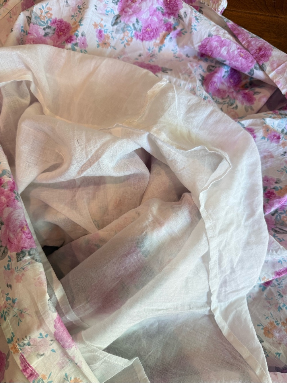 TCEC Pink and White Floral Smocked Dress S - Picture 9 of 11